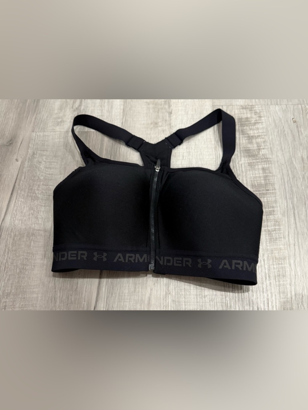 Under Armour Black Sports Bra with Logo Tag